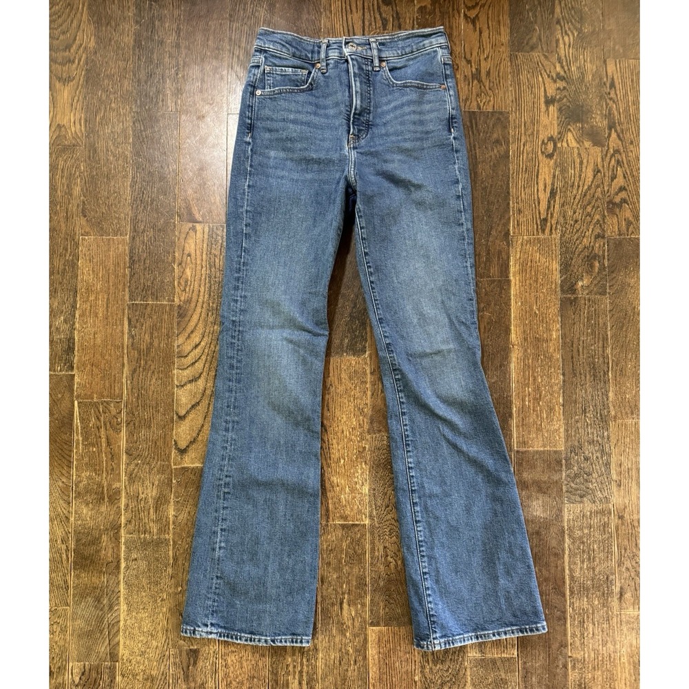Express Women’s Boot Cut Jeans in Medium Blue Wash